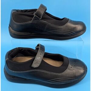 DREW 'Rose' Mary Jane Shoes Womens 10WW WIDE Black Leather Orthopedic Diabetic